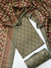Bin Saeed Printed Lawn Unstitched 3 Piece Suit - D-12