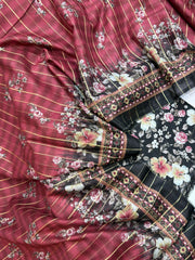 Bin Saeed Printed Lawn Unstitched 3 Piece Suit - D-16