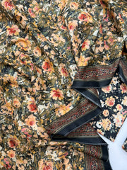 Bin Saeed Printed Lawn Unstitched 3 Piece Suit - D-18