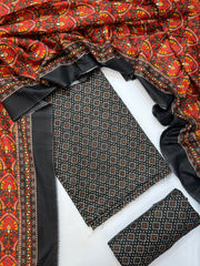 Bin Saeed Printed Lawn Unstitched 3 Piece Suit - D-19