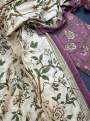 Bin Saeed Printed Lawn Unstitched 3 Piece Suit - D-23