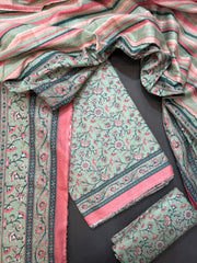 Bin Saeed Printed Lawn Unstitched 3 Piece Suit - D-24