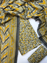 Bin Saeed Printed Lawn Unstitched 3 Piece Suit - D-25
