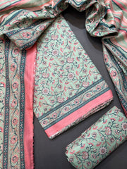 Bin Saeed Printed Lawn Unstitched 3 Piece Suit - D-24