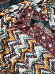 Bin Saeed Printed Lawn Unstitched 3 Piece Suit - D-27