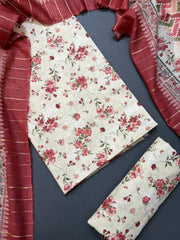 Bin Saeed Printed Lawn Unstitched 3 Piece Suit - D-29