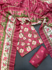 Bin Saeed Printed Lawn Unstitched 3 Piece Suit - D-30