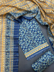 Bin Saeed Printed Lawn Unstitched 3 Piece Suit - D-32