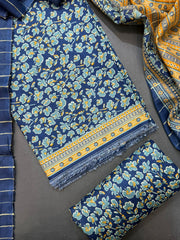 Bin Saeed Printed Lawn Unstitched 3 Piece Suit - D-32