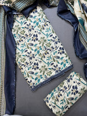 Bin Saeed Printed Lawn Unstitched 3 Piece Suit - D-34