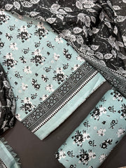 Bin Saeed Printed Lawn Unstitched 3 Piece Suit - D-35
