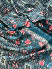 Bin Saeed Printed Lawn Unstitched 3 Piece Suit - D-36