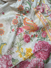 Bin Saeed Printed Lawn Unstitched 3 Piece Suit - D-38