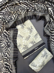 Bin Saeed Printed Lawn Unstitched 3 Piece Suit - D-39