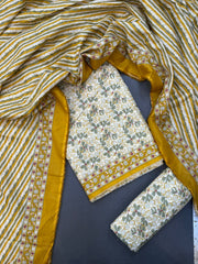 Bin Saeed Printed Lawn Unstitched 3 Piece Suit - D-41