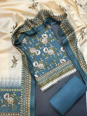 Bin Saeed Printed Lawn Unstitched 3 Piece Suit - D-46