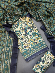 Bin Saeed Printed Lawn Unstitched 3 Piece Suit - D-48