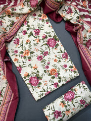 Bin Saeed Printed Lawn Unstitched 3 Piece Suit - D-51