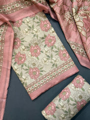 Bin Saeed Printed Lawn Unstitched 3 Piece Suit - D-53