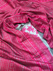 Bin Saeed Printed Lawn Unstitched 3 Piece Suit - D-54