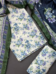 Bin Saeed Printed Lawn Unstitched 3 Piece Suit - D-56