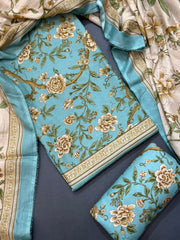 Bin Saeed Printed Lawn Unstitched 3 Piece Suit - D-60