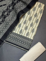 Bin Saeed Printed Khaddar Unstitched 3 Piece Suit - D-9
