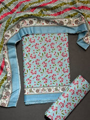Bin Saeed Printed Khaddar Unstitched 3 Piece Suit - D-2