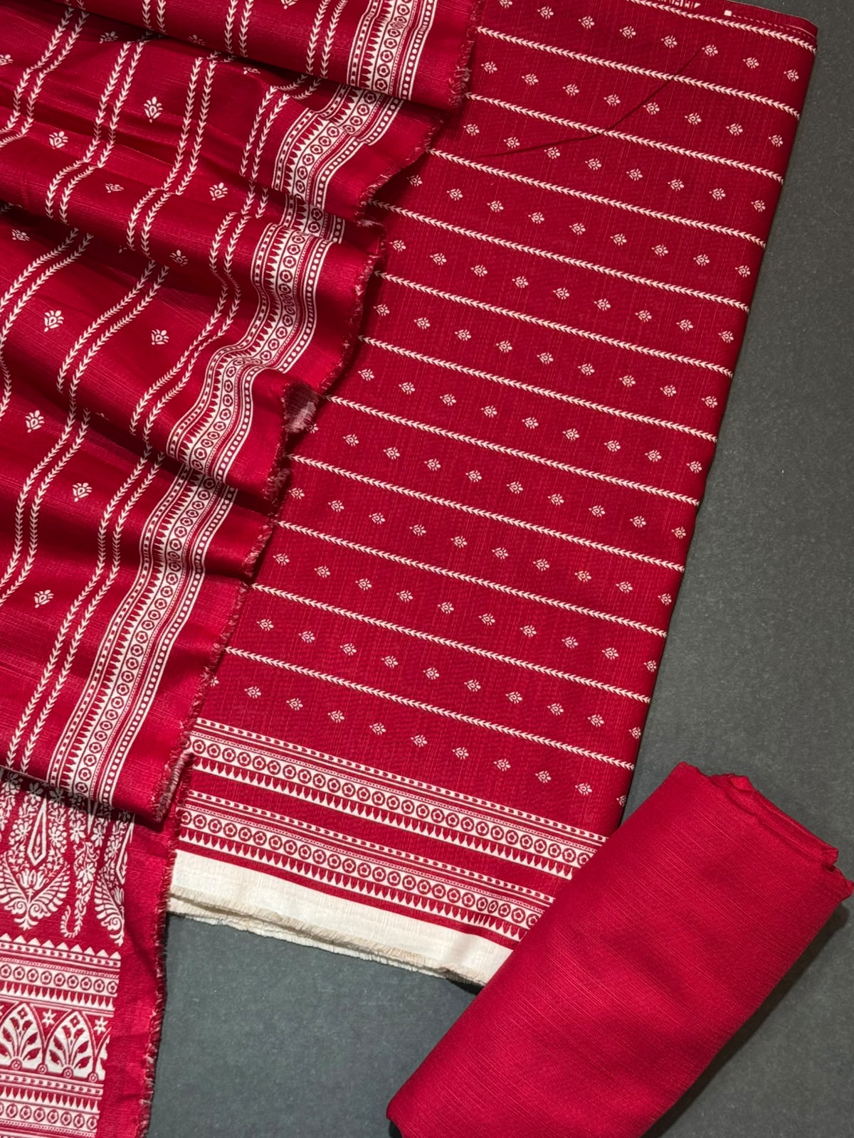 Bin Saeed Printed Khaddar Unstitched 3 Piece Suit - D-10