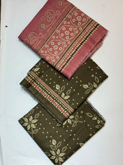 Bin Saeed Printed Khaddar Unstitched 3 Piece Suit - D-6