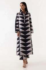 Stitched Jacquard Printed Shirt + Culotte sana safinaz