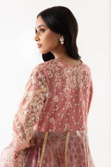 Stiched Pink Embroidered Shirt + Dupatta sana safinaz