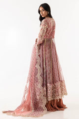 Stiched Pink Embroidered Shirt + Dupatta sana safinaz