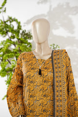 Bin Saeed Stitched 3 Piece Exclusive Printed Lawn Vol-08 Suit-LSM-2894-Yellow