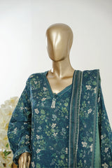 Bin Saeed Stitched 3 Piece Exclusive Printed Lawn Vol-10 Suit- LSM-2959-TEAL