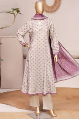 Bin Saeed Stitched 3 Piece Exclusive Printed Frock-LSM-2964-SKIN